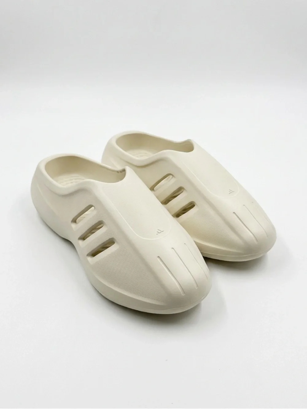 Adidas Men Adifom II Infinity Mules Size 7 Cream Slip-On Foam Clog Slides